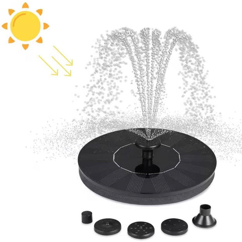 Solar Powered Birdbath to Water Fountain Kit with 4 Nozzle Heads