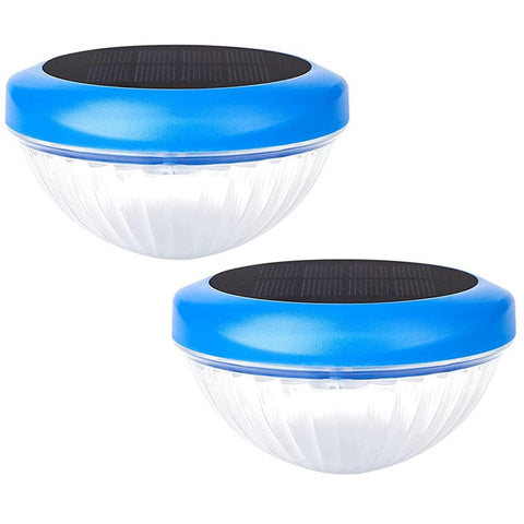 2Pcs Solar Powered Floating LED Light IP65 Waterproof Rechargeable Pool Lamps Gradient Multicolor Changing Outdoor Decortive Lights for Party Pool Pon